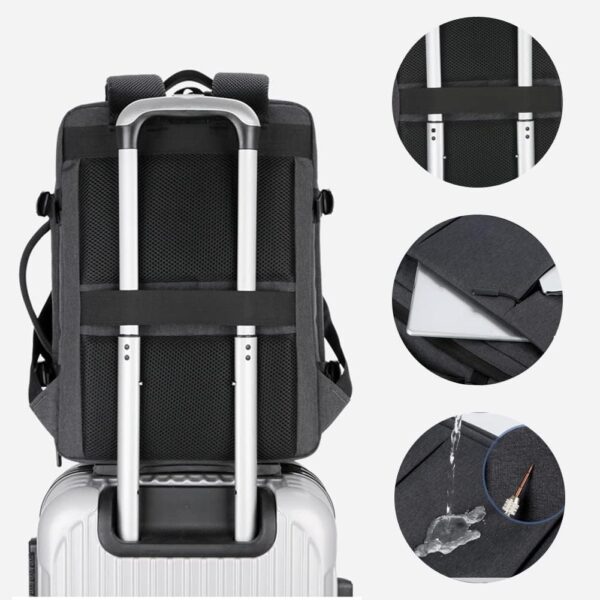 Agon - Waterproof Business Travel Backpack with USB Charging