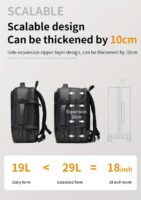 Venture - 4in1 45L Expandable Waterproof Business Backpack USB Charging 17" Laptop