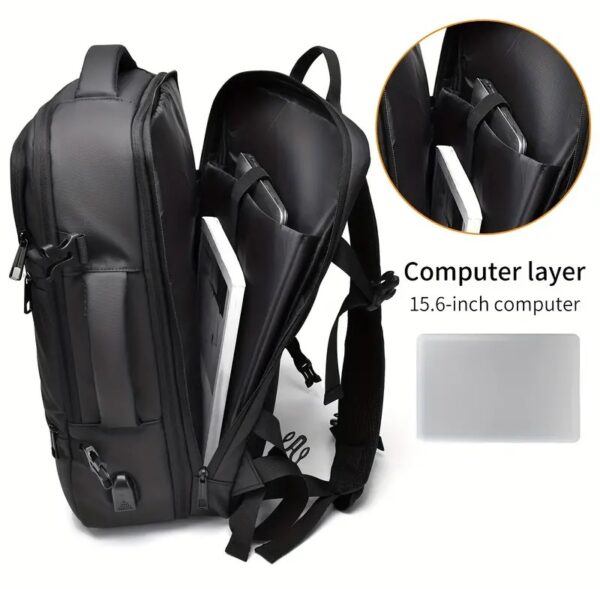 Venture - 4in1 45L Expandable Waterproof Business Backpack USB Charging 17" Laptop